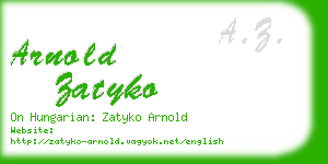 arnold zatyko business card